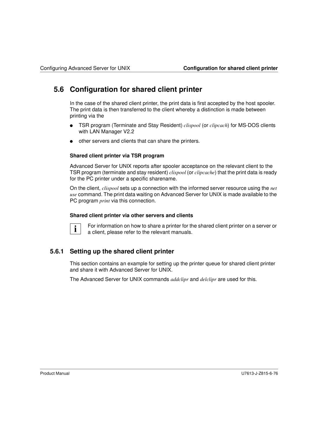 Siemens V4.0 manual Configuration for shared client printer, Setting up the shared client printer 