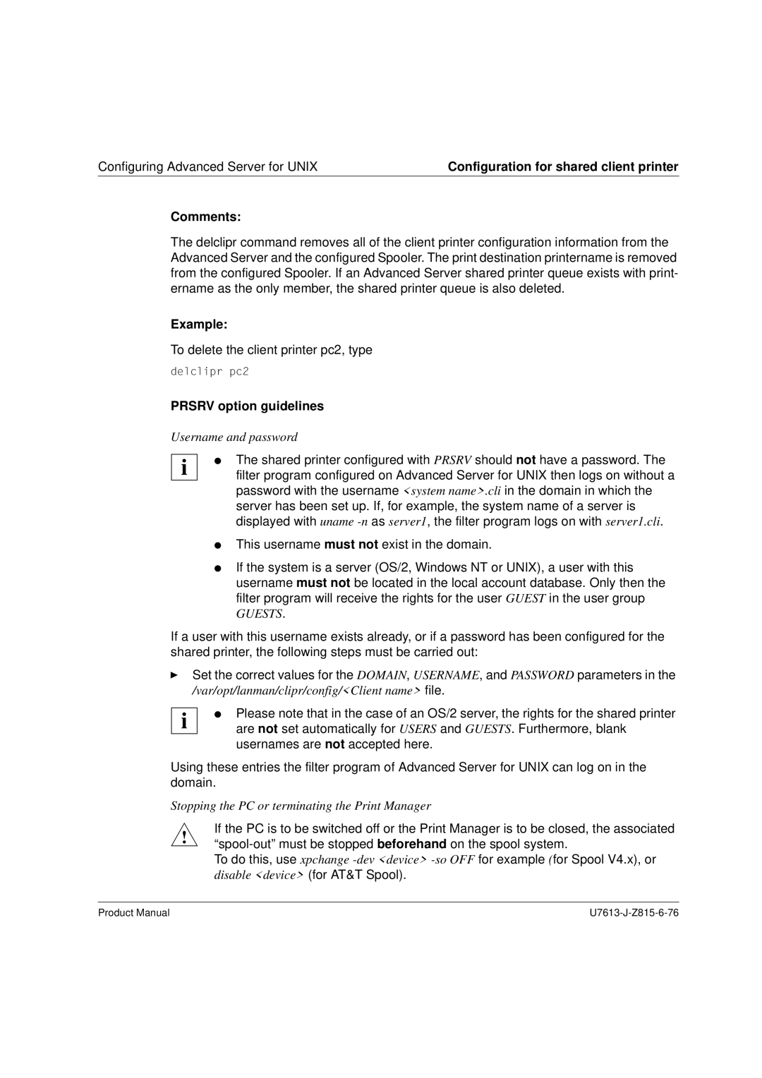 Siemens V4.0 manual Example, Prsrv option guidelines 