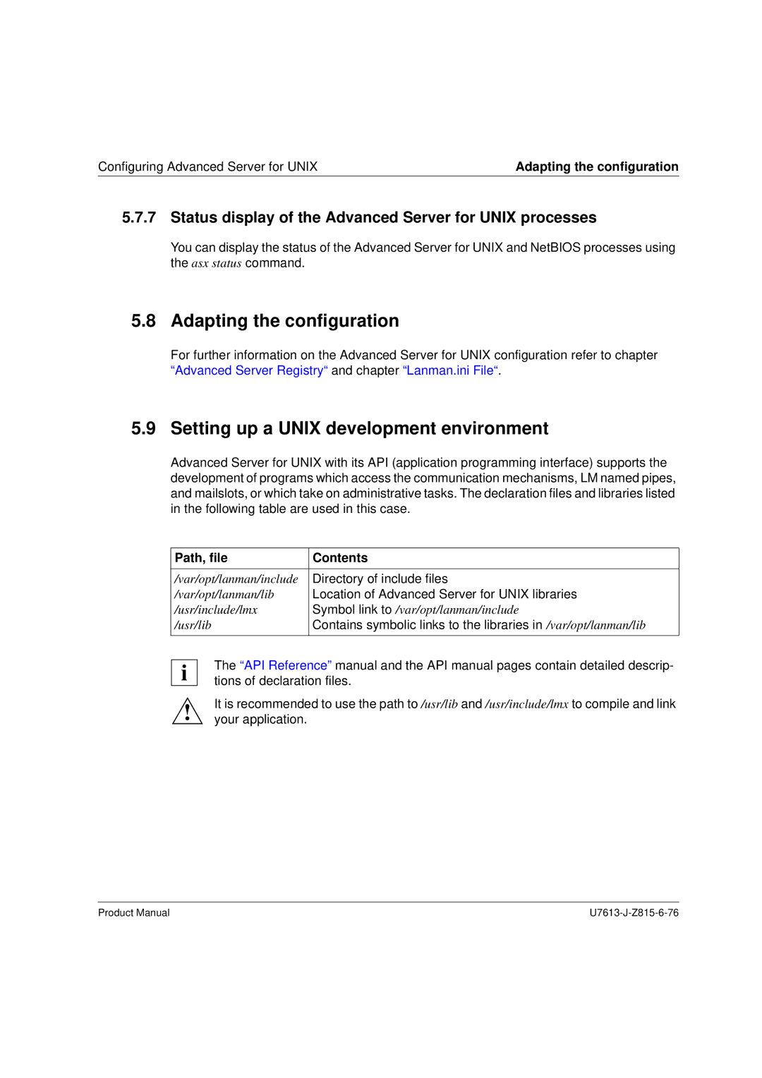 Siemens V4.0 manual Adapting the configuration, Setting up a Unix development environment 