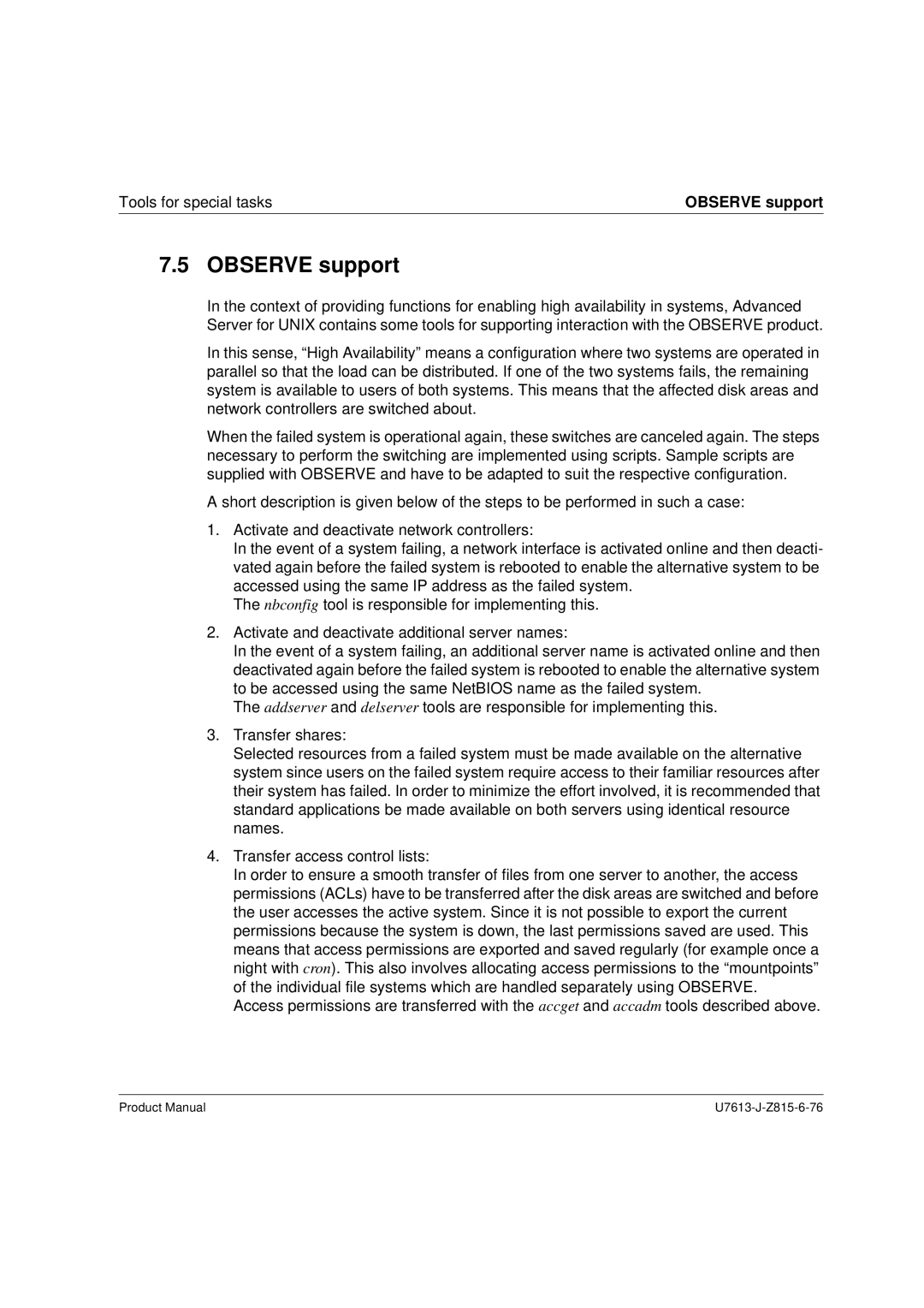 Siemens V4.0 manual Observe support 