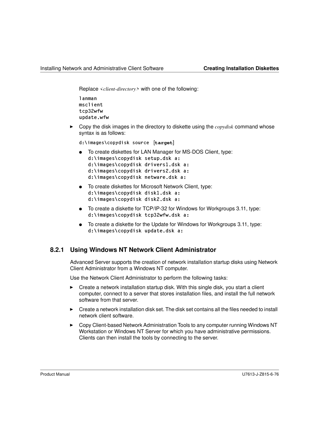 Siemens V4.0 manual Using Windows NT Network Client Administrator 