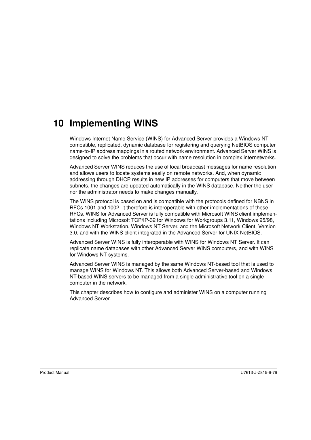 Siemens V4.0 manual Implementing Wins 