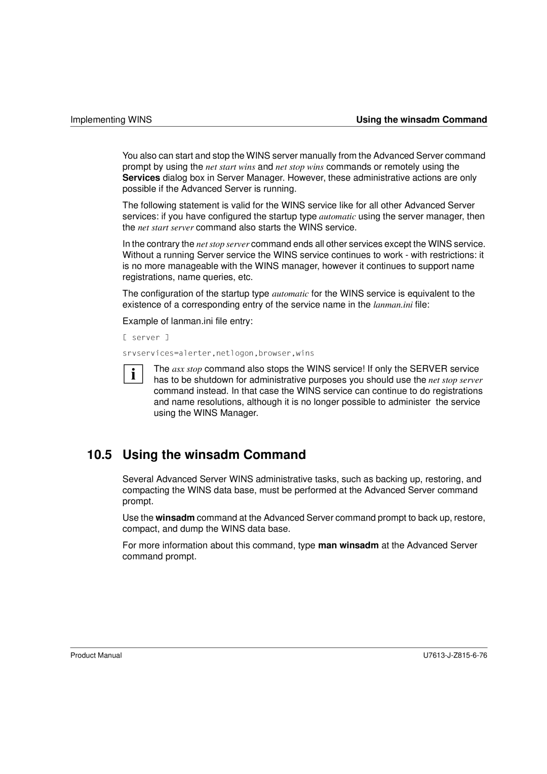 Siemens V4.0 manual Using the winsadm Command 