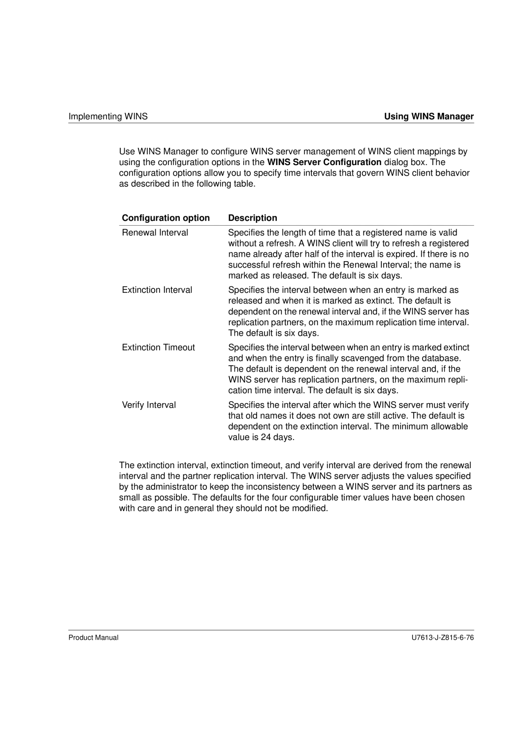 Siemens V4.0 manual Configuration option Description 