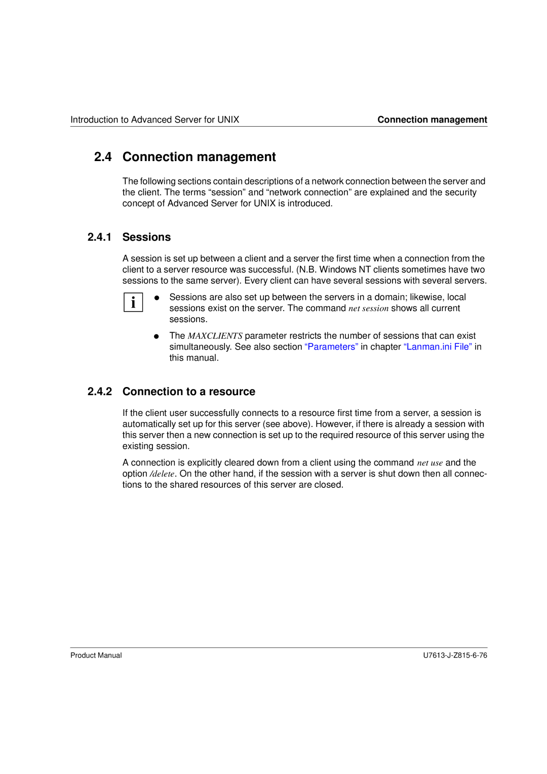 Siemens V4.0 manual Connection management, Sessions, Connection to a resource 