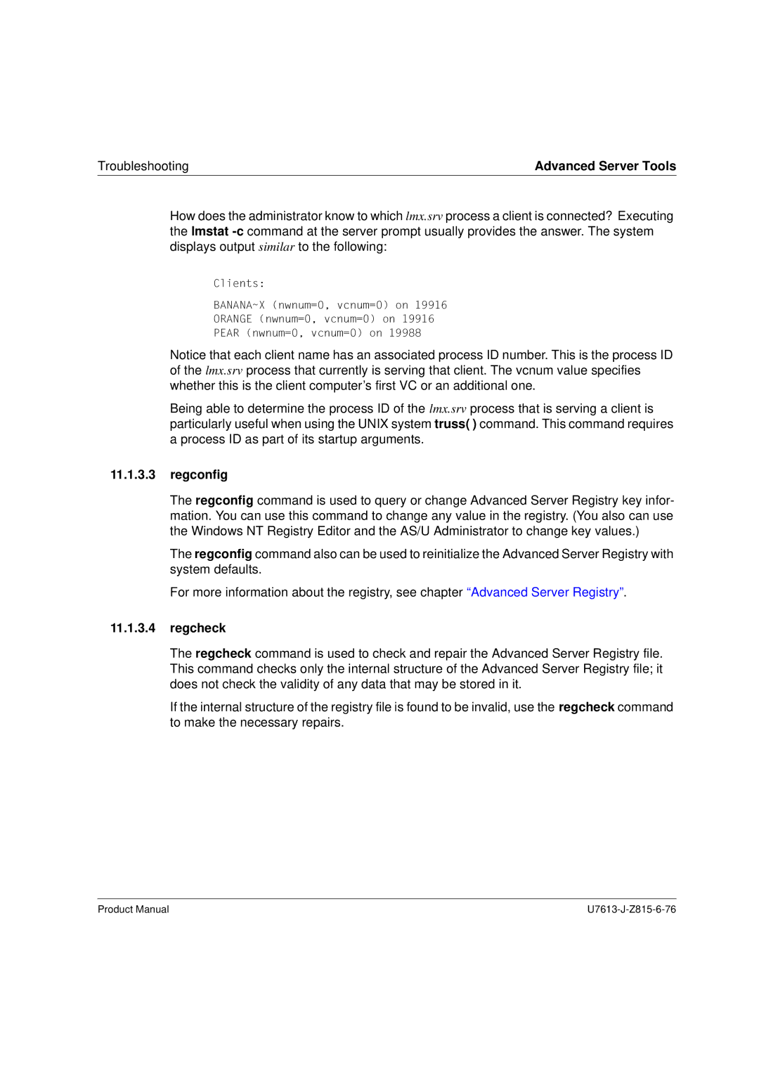 Siemens V4.0 manual Regconfig, Regcheck 