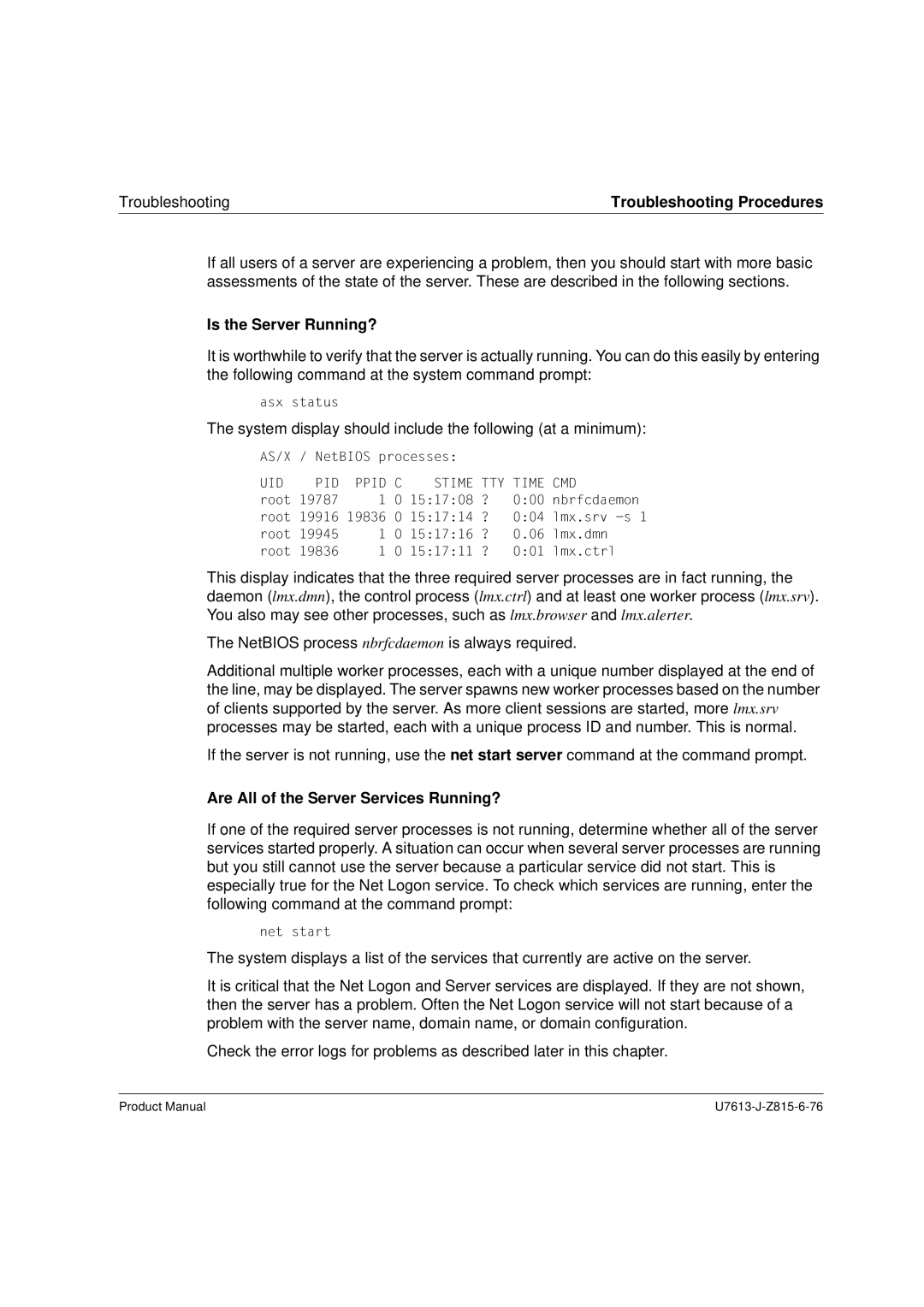 Siemens V4.0 manual Is the Server Running?, Are All of the Server Services Running? 