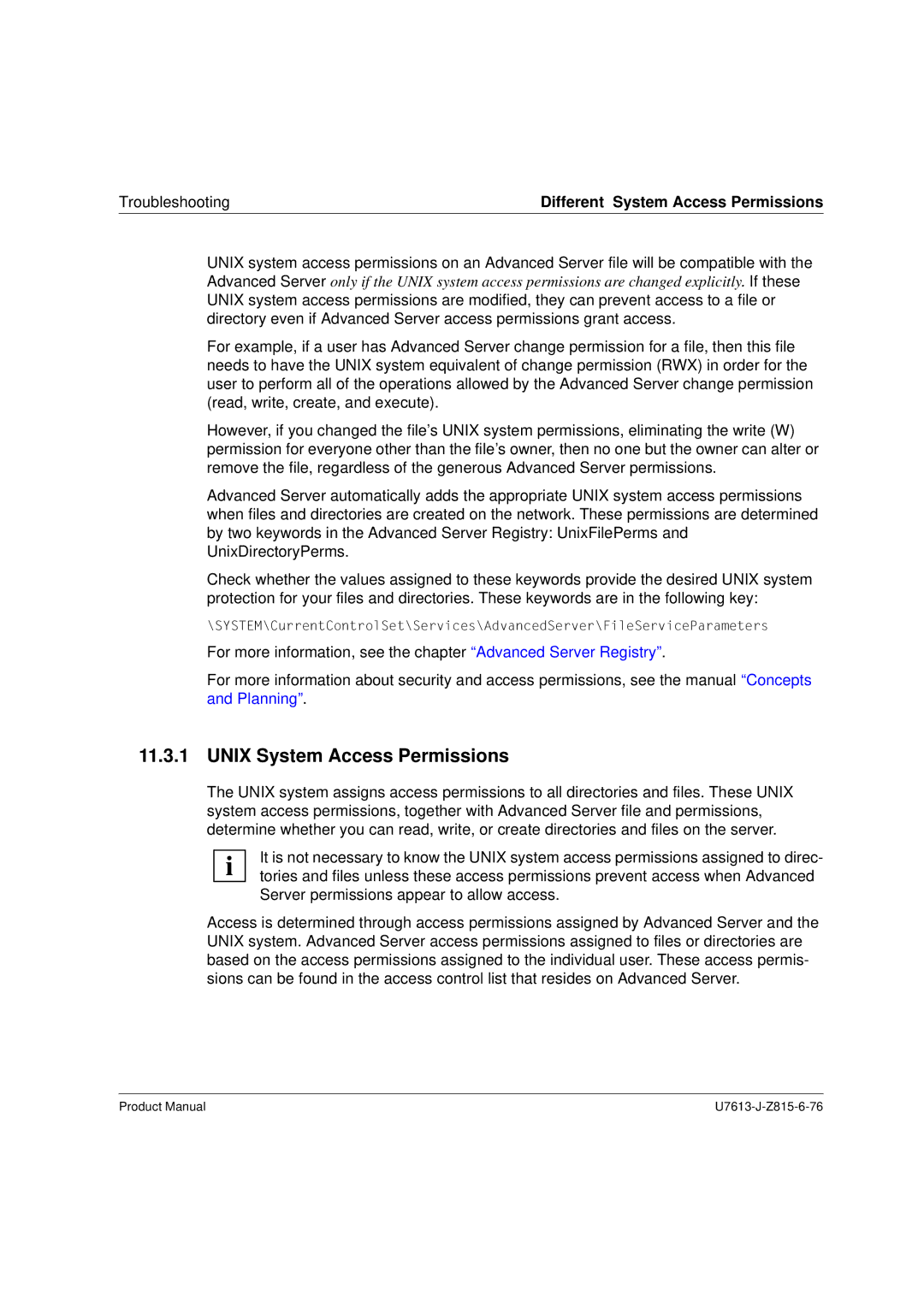 Siemens V4.0 manual Unix System Access Permissions 