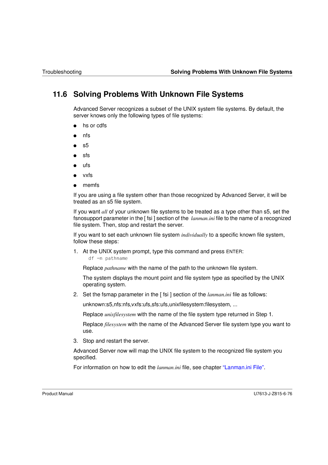 Siemens V4.0 manual Solving Problems With Unknown File Systems 