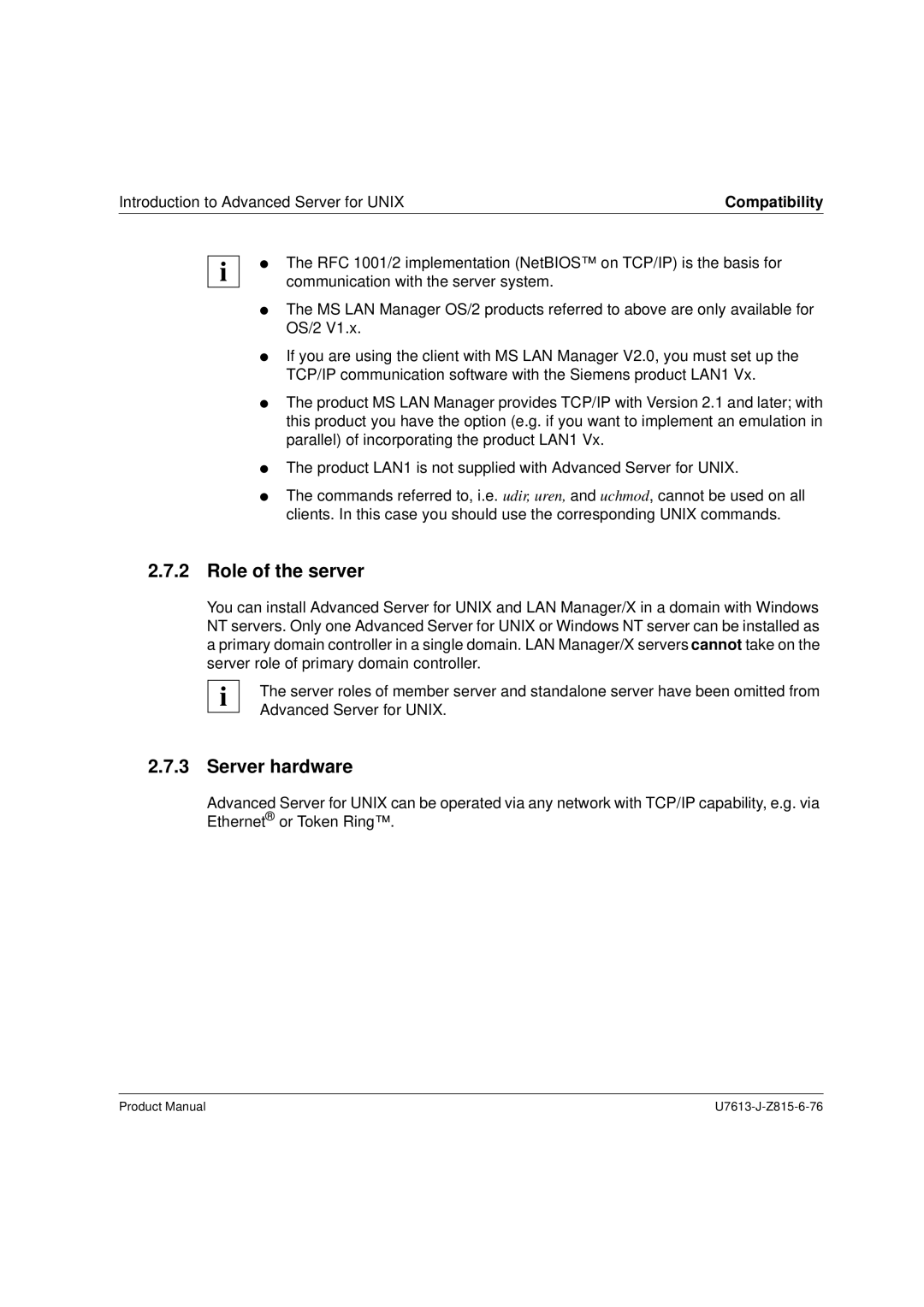 Siemens V4.0 manual Role of the server, Server hardware 