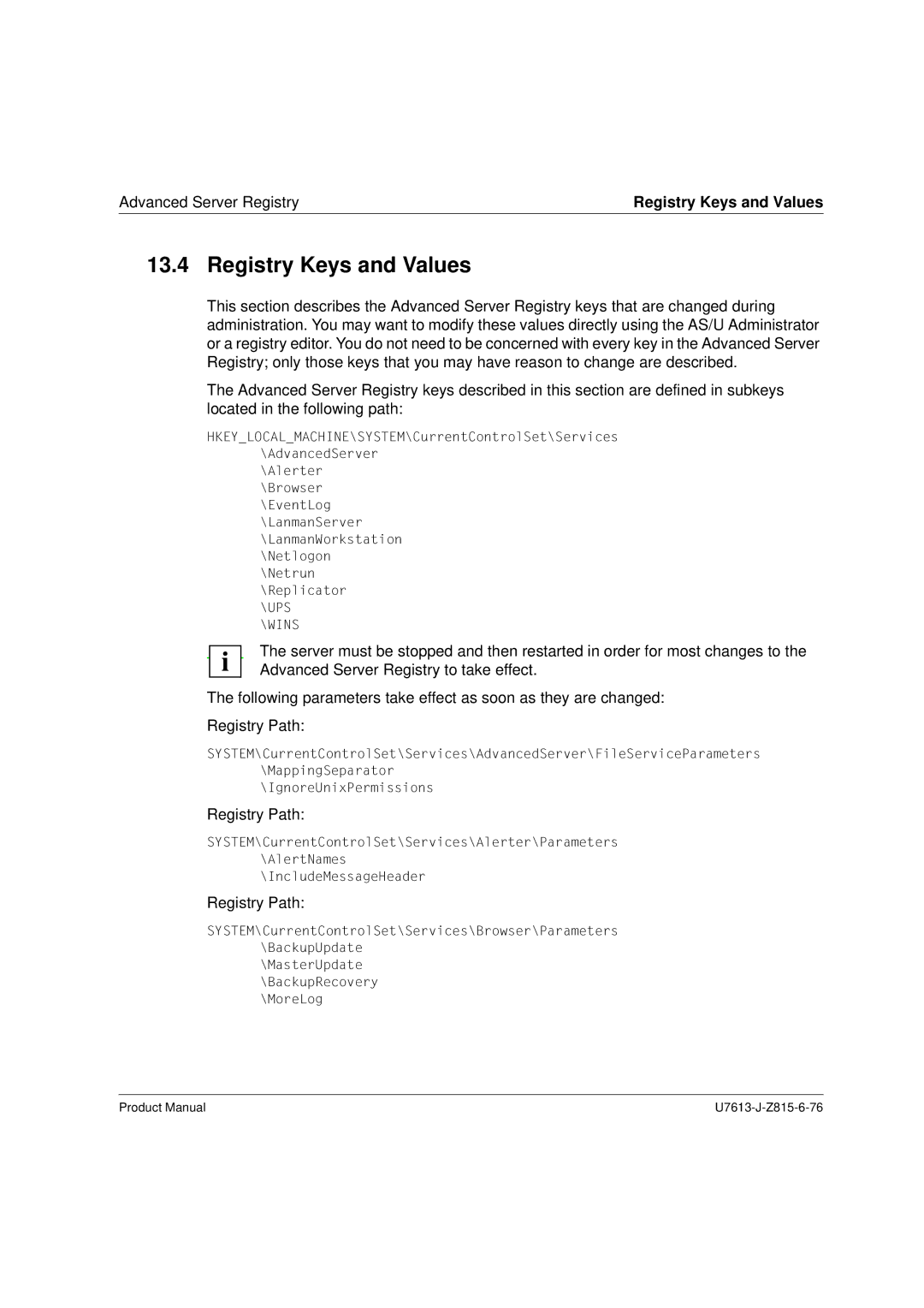 Siemens V4.0 manual Registry Keys and Values 