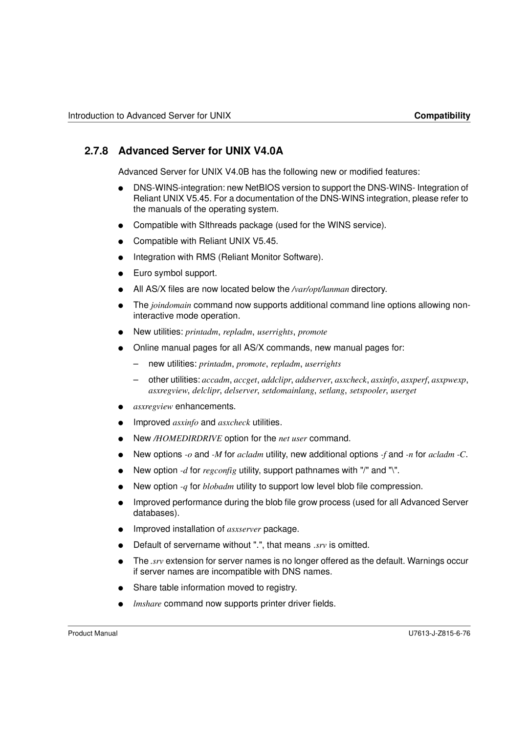 Siemens manual Advanced Server for Unix V4.0A 