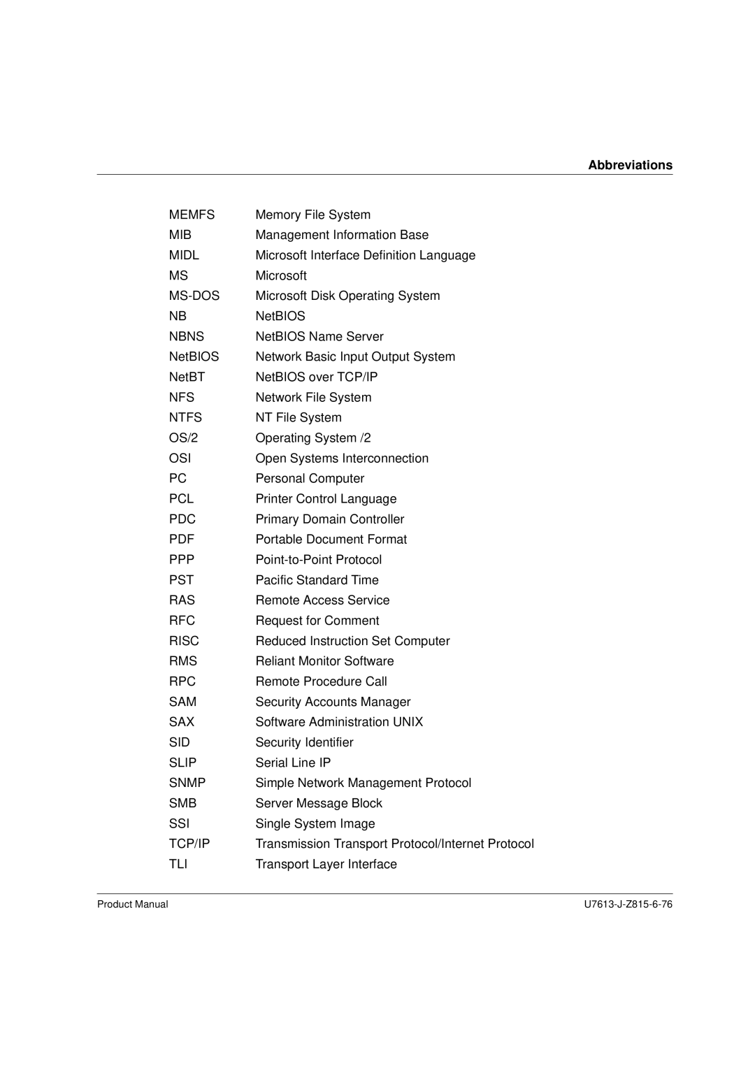 Siemens V4.0 manual Abbreviations 