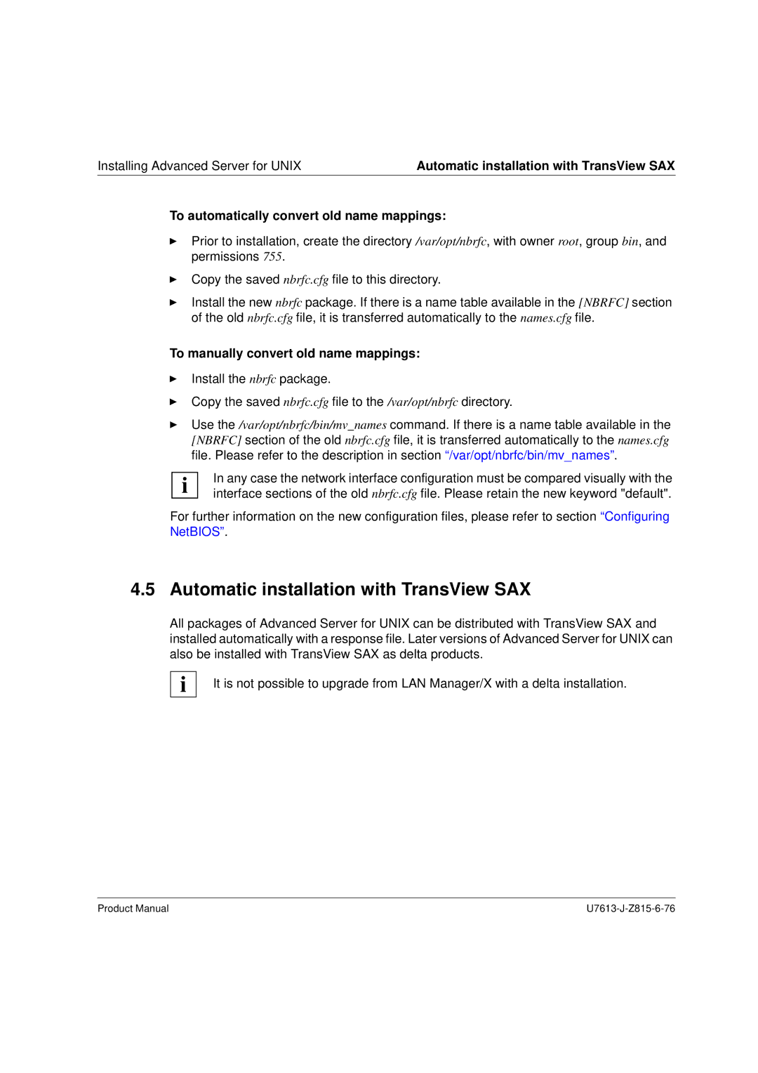 Siemens V4.0 manual Automatic installation with TransView SAX, To automatically convert old name mappings 