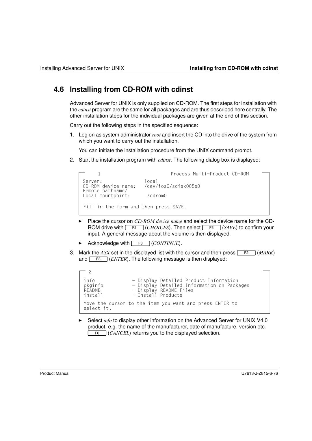 Siemens V4.0 manual Installing from CD-ROM with cdinst, Readme 