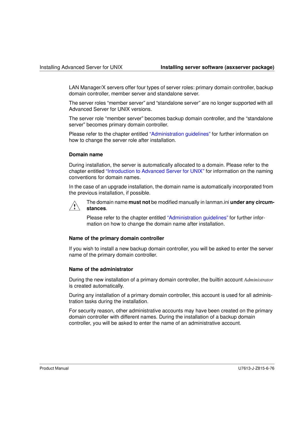 Siemens V4.0 manual Stances, Name of the primary domain controller, Name of the administrator 