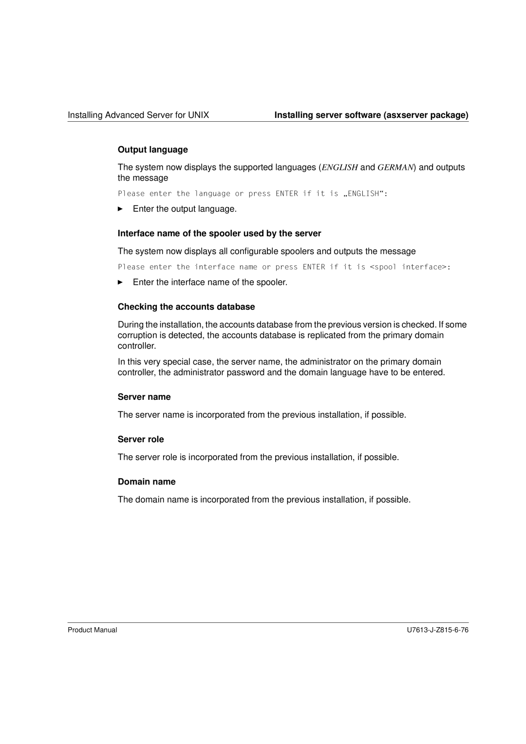 Siemens V4.0 manual Output language, Checking the accounts database 