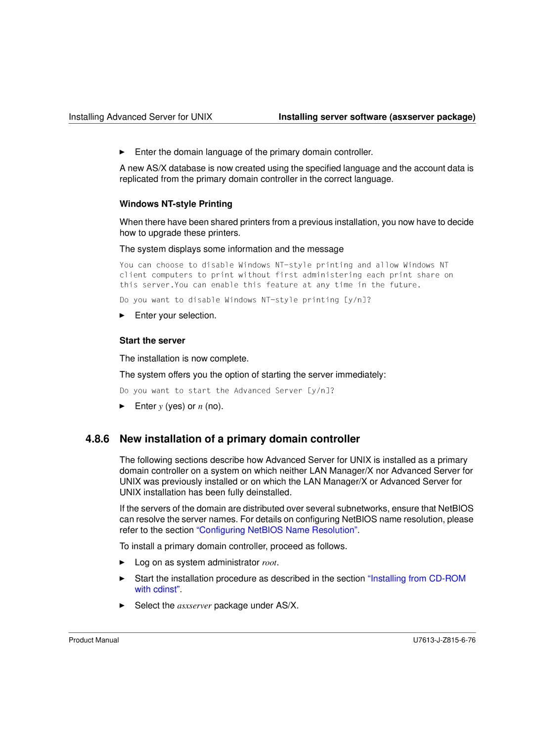 Siemens V4.0 manual New installation of a primary domain controller, Windows NT-style Printing 