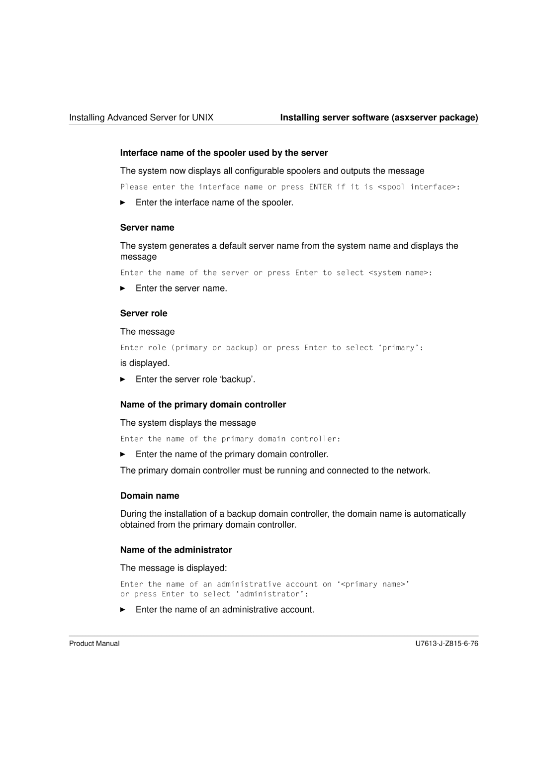 Siemens V4.0 manual Is displayed Enter the server role ‘backup’ 