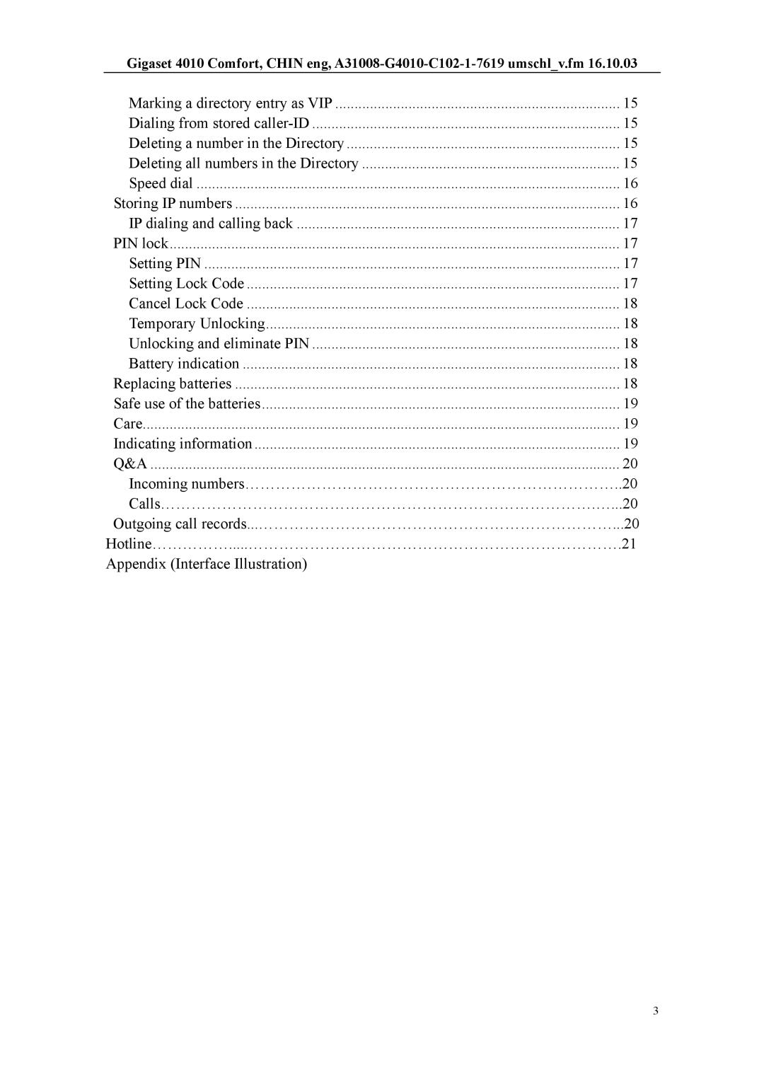 Siemens W12 user manual 