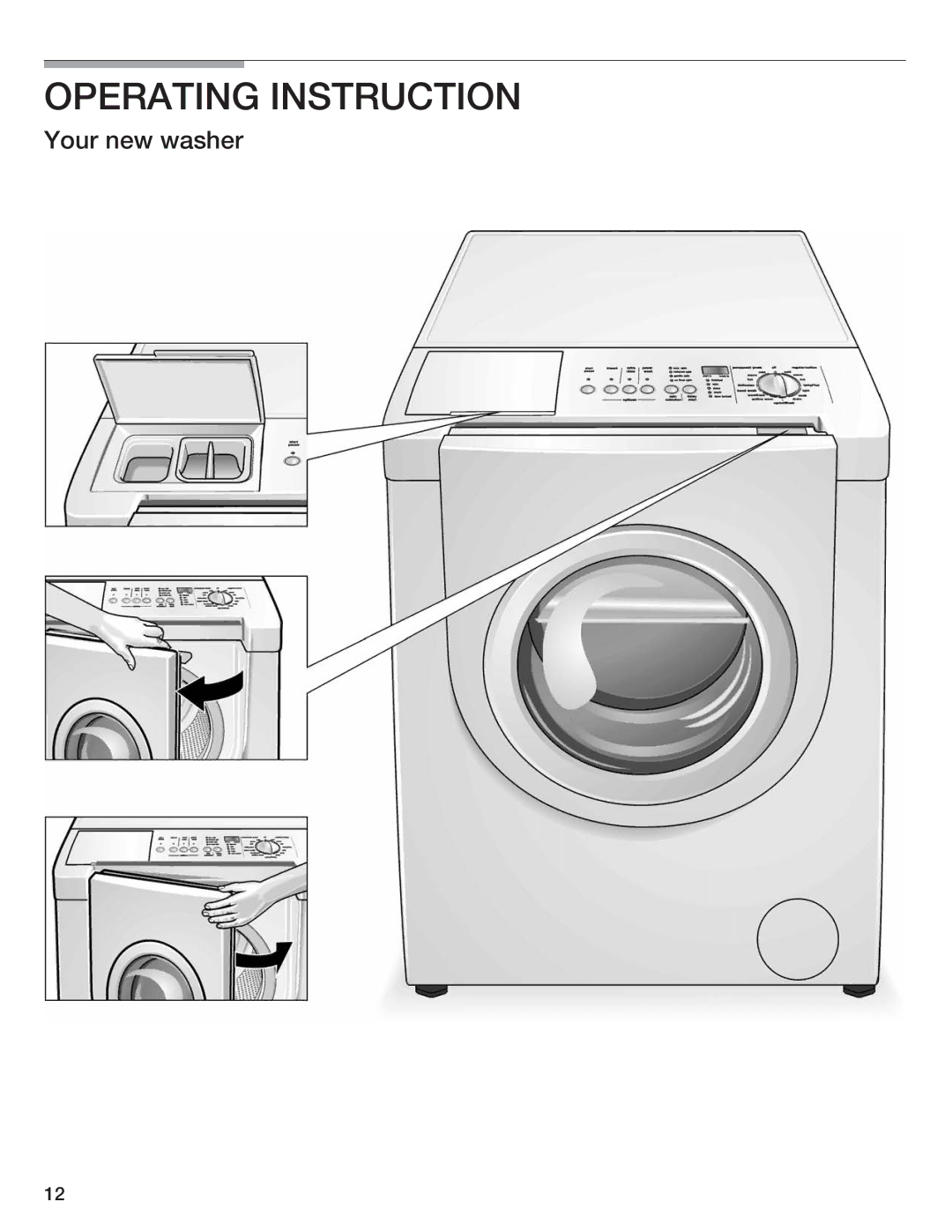 Siemens WFXD5200UC manual Operating Instruction, Your new washer 