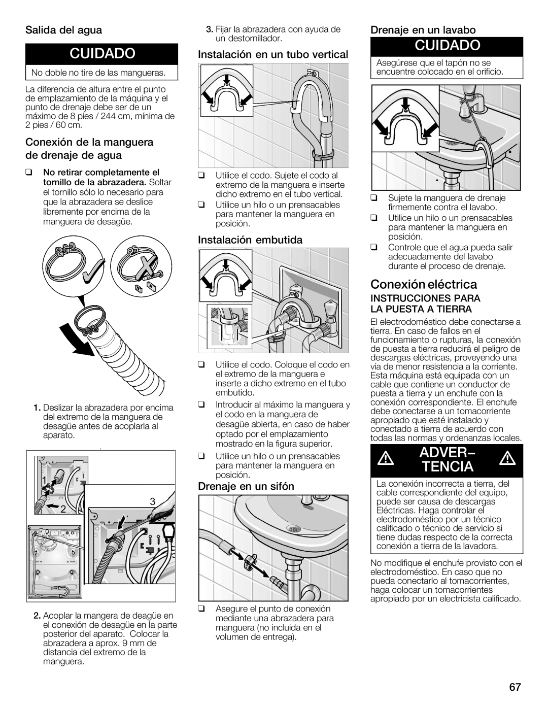 Siemens WFXD5202UC manual Conexión Eléctrica 