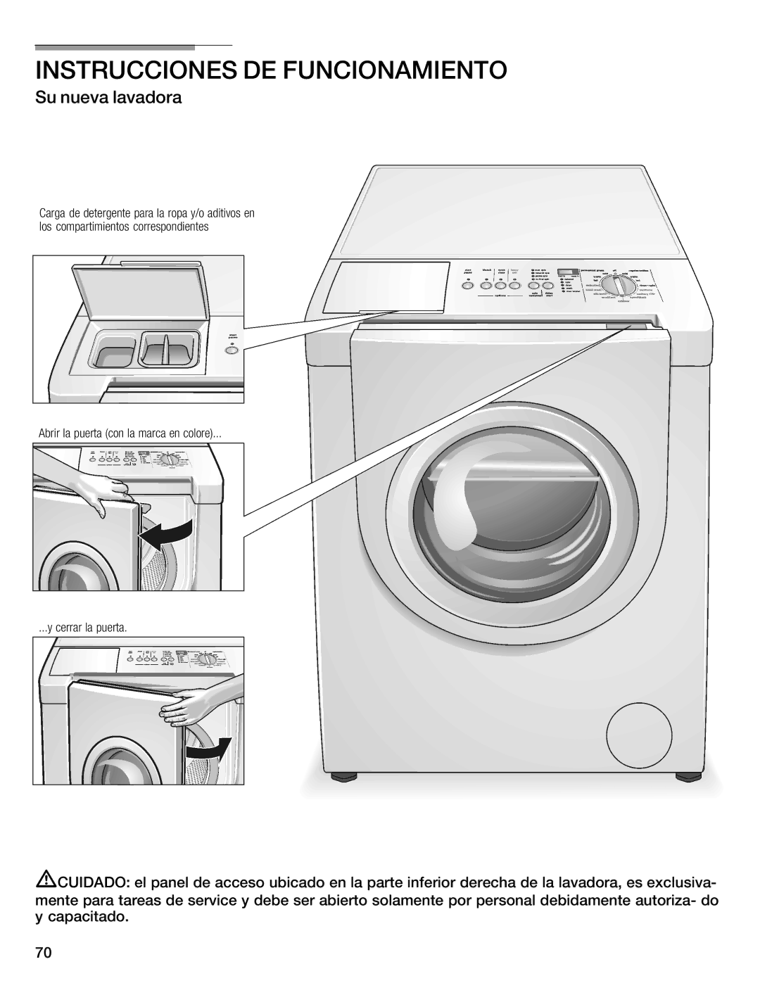 Siemens WFXD5202UC manual Instrucciones DE Funcionamiento, Su nueva lavadora 