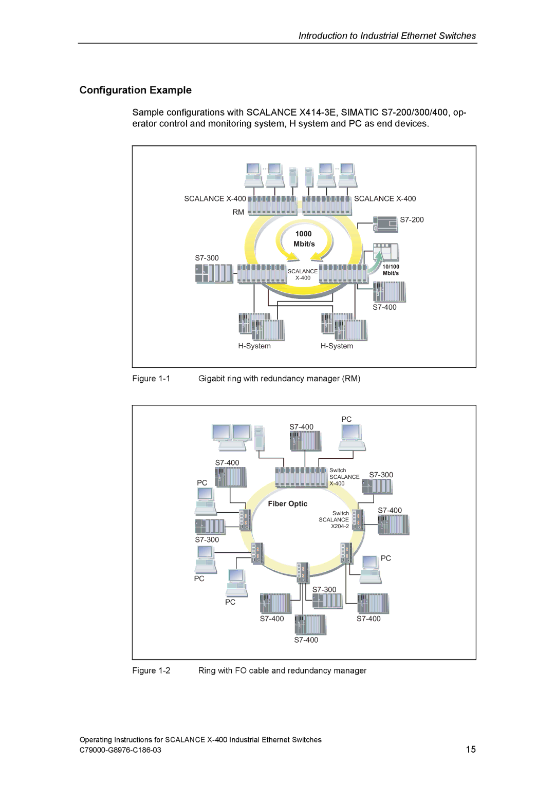 Siemens X-400 technical specifications Configuration Example, Mbit/s 