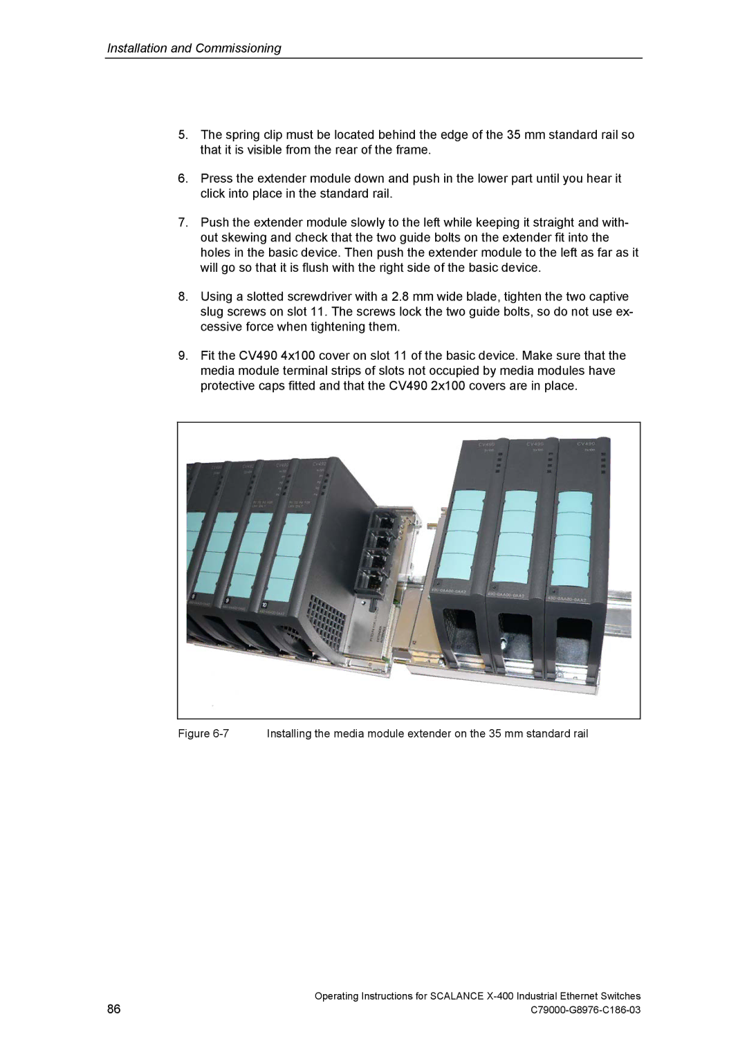 Siemens X-400 technical specifications Installation and Commissioning 