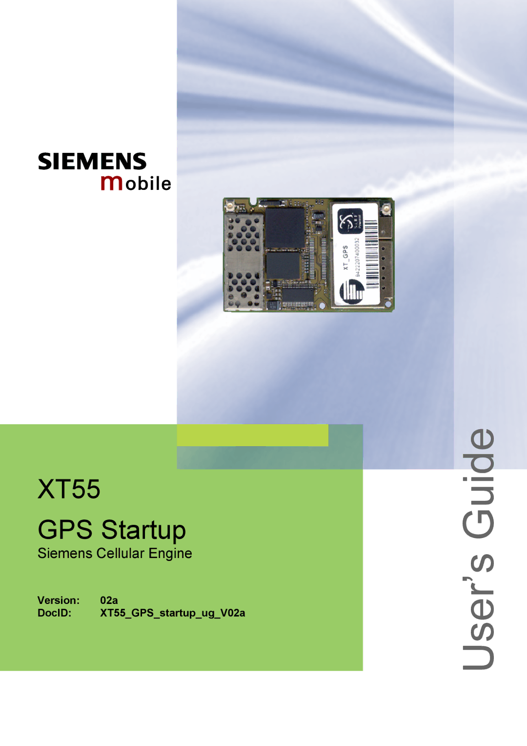 Siemens XT55 manual User’s Guide 