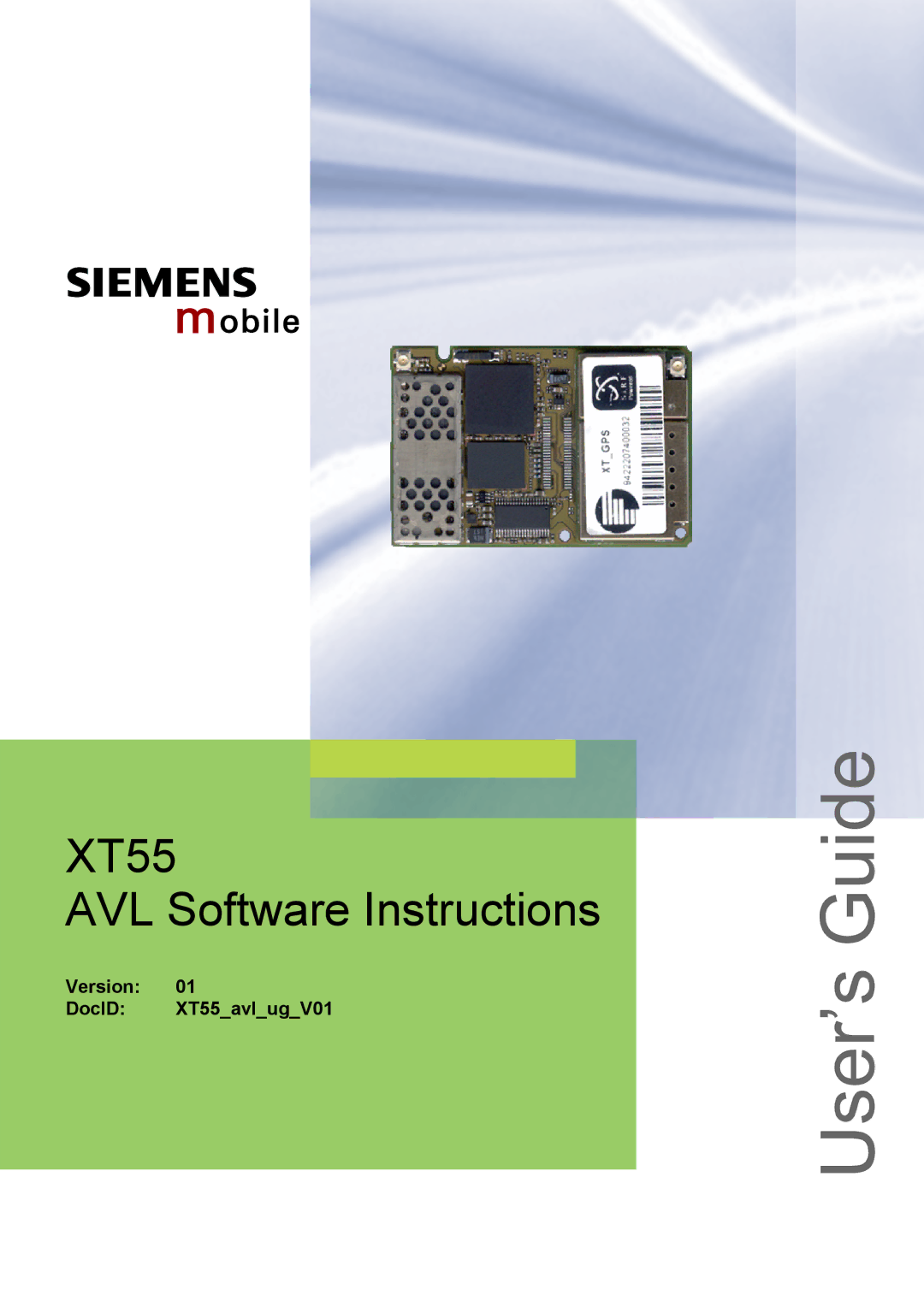 Siemens manual XT55 AVL Software Instructions 