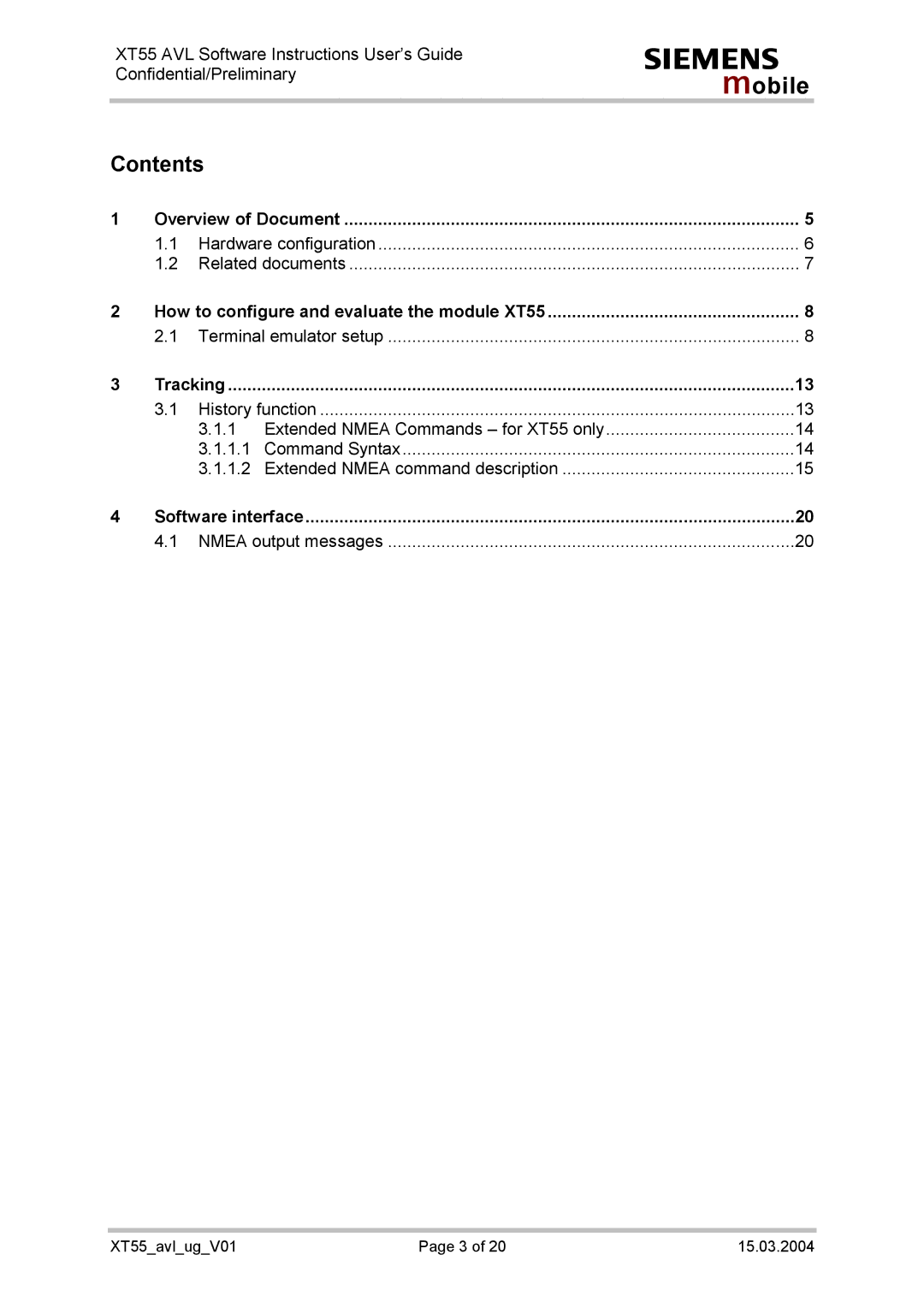 Siemens XT55 manual Contents 