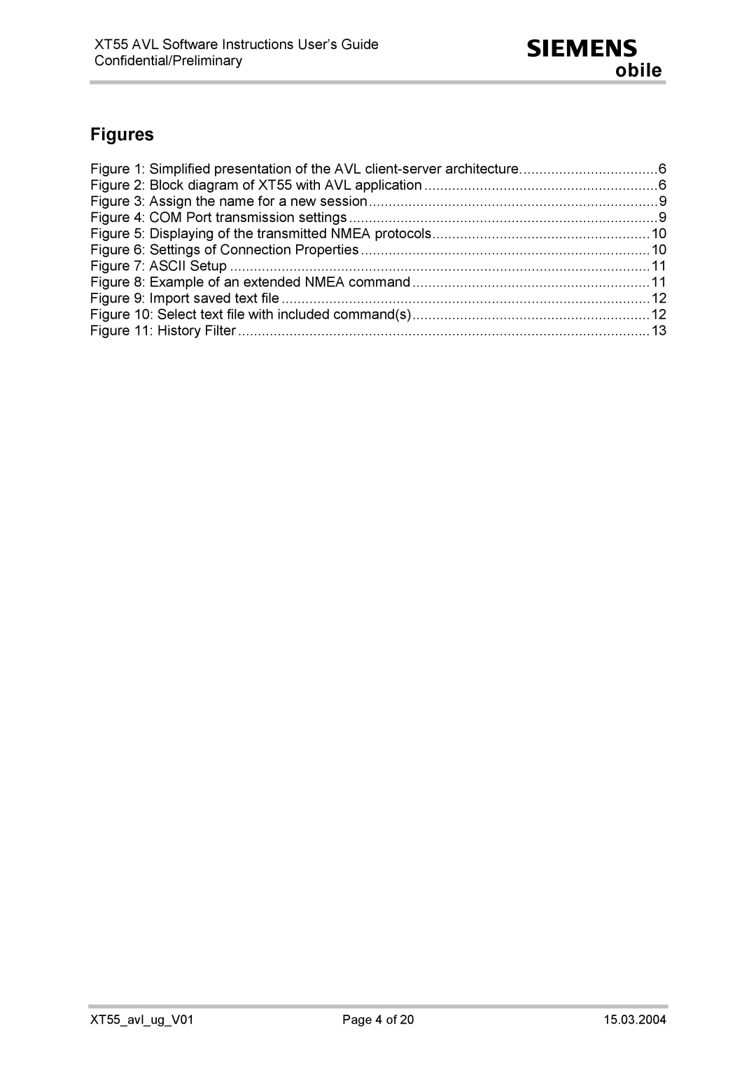 Siemens XT55 manual Figures 