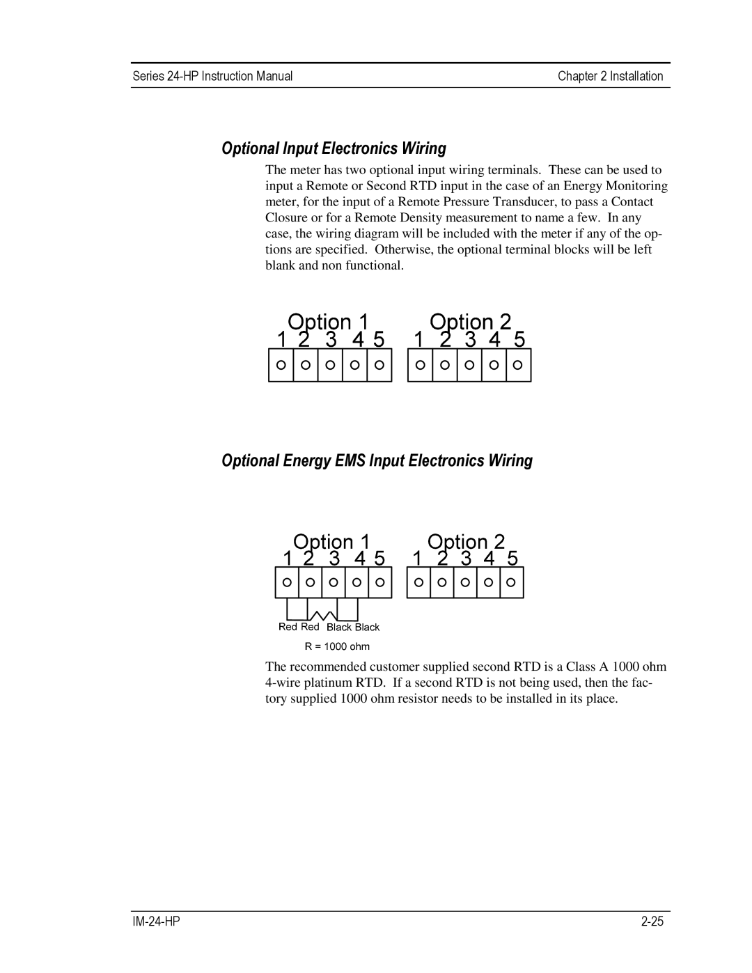 Sierra 240-VTP, 241-VTP Optional Input Electronics Wiring, Optional Energy EMS Input Electronics Wiring 