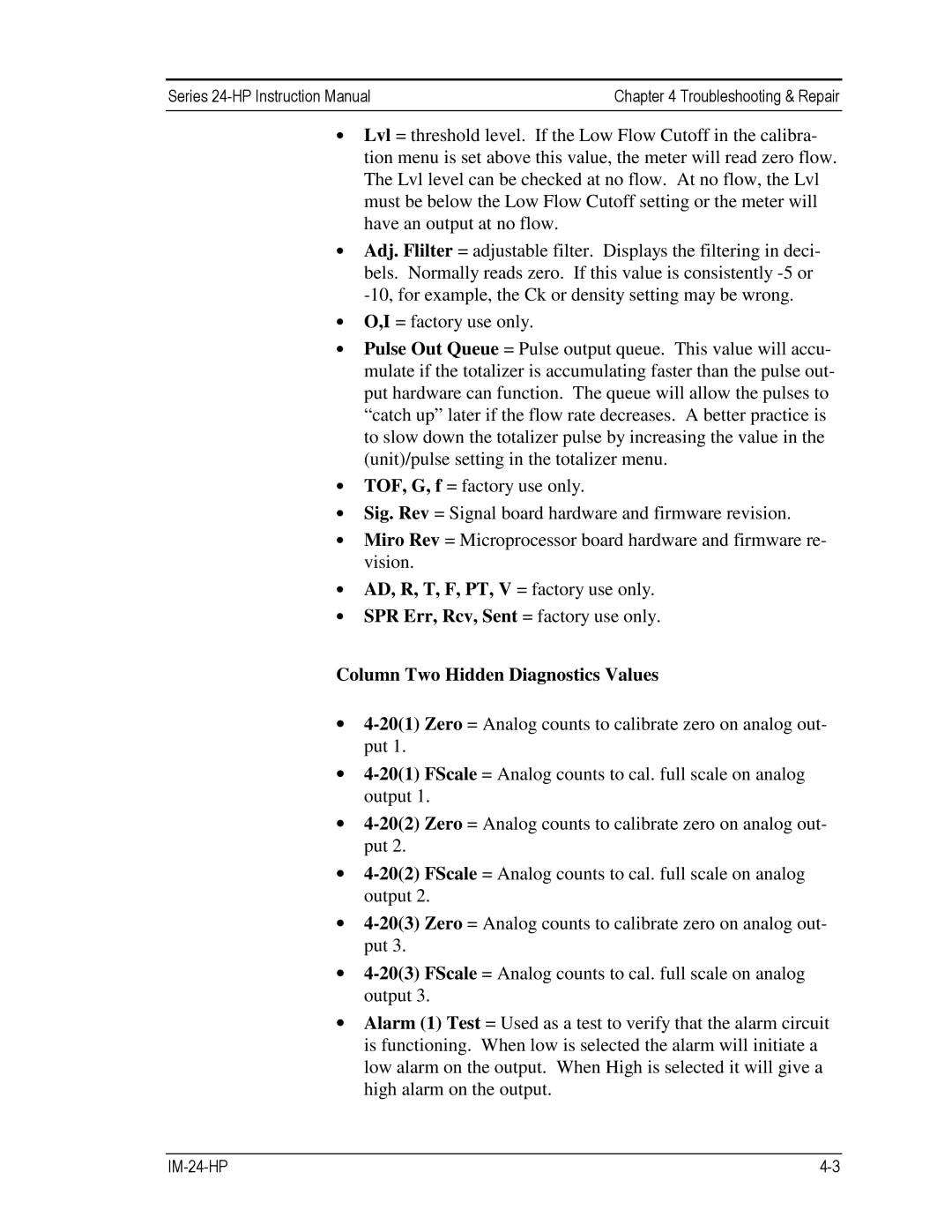 Sierra 240-VTP, 241-VTP instruction manual IM-24-HP 