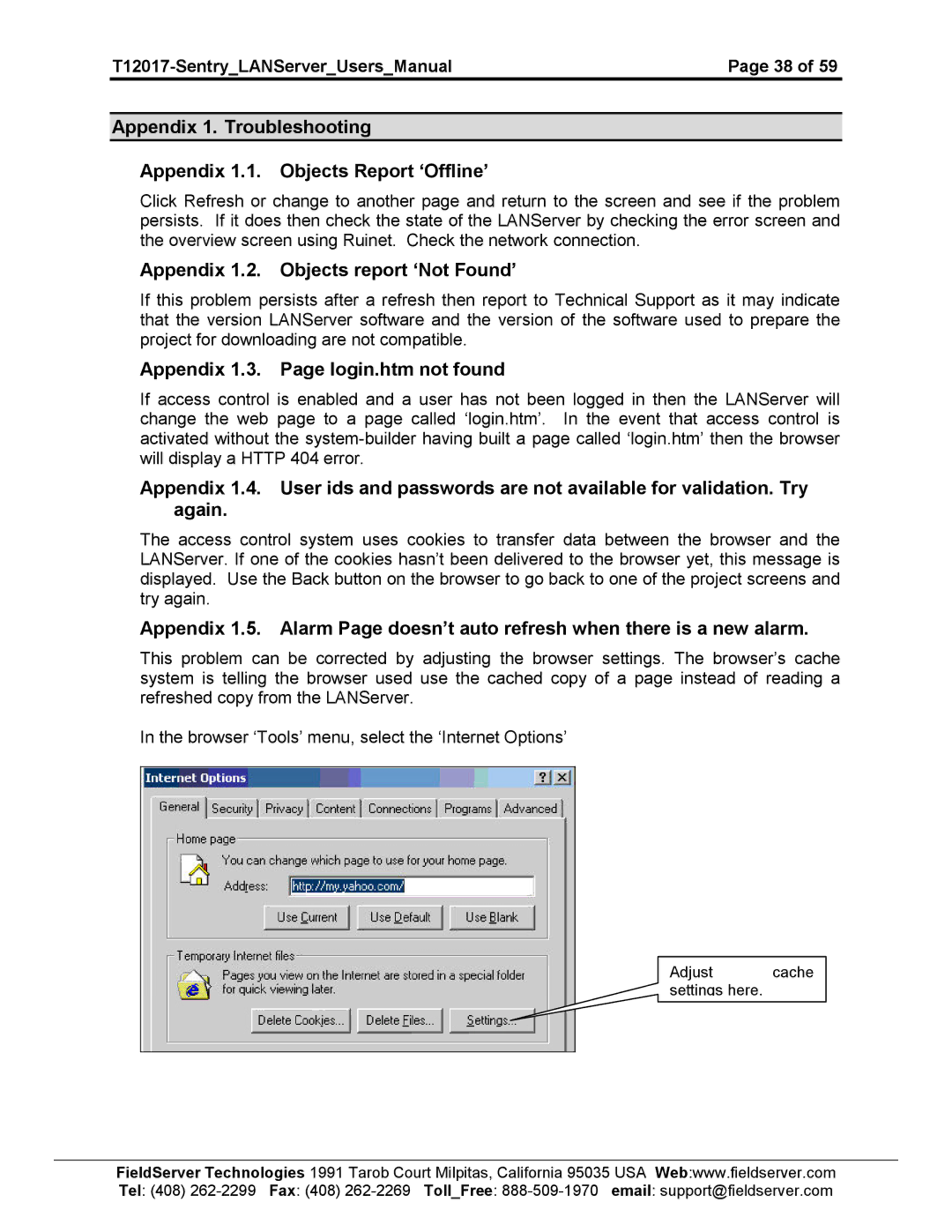 Sierra 5391-02, 5391-01 user manual Appendix 1.2. Objects report ‘Not Found’, Appendix 1.3. Page login.htm not found 