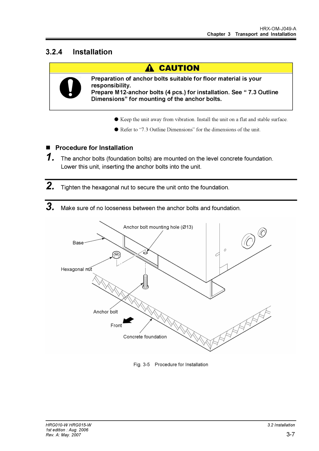 Sierra Monitor Corporation HRG015-W, HRG010-W operation manual „ Procedure for Installation 