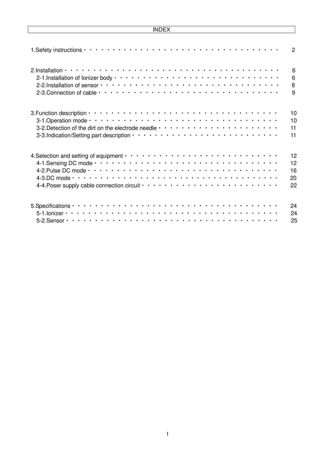 Sierra Monitor Corporation IZS31 operation manual Installation of Ionizer body ・・・・・・・・・・・・・・・・・・・・・・・・・・・・・ 