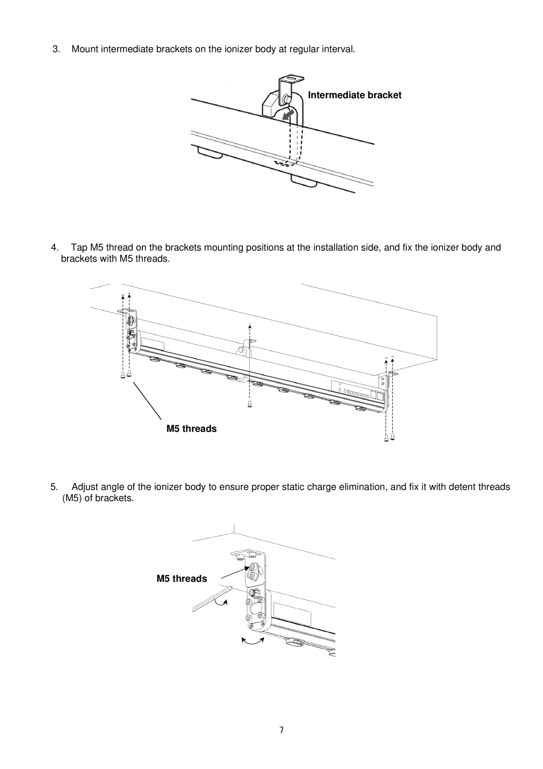 Sierra Monitor Corporation IZS31 operation manual Intermediate bracket, M5 threads 