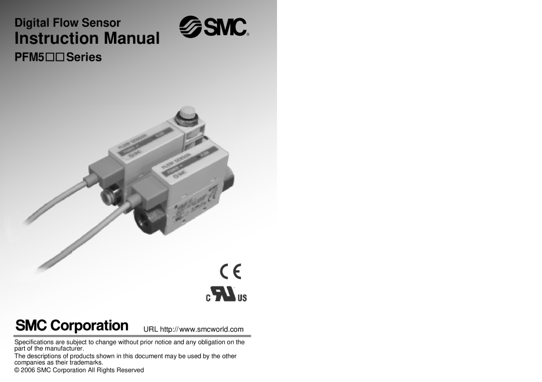 Sierra Monitor Corporation PF5M instruction manual Digital Flow Sensor PFM5 Series 