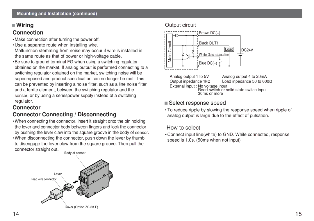 Sierra Monitor Corporation PF5M instruction manual Wiring Connection, Output circuit 