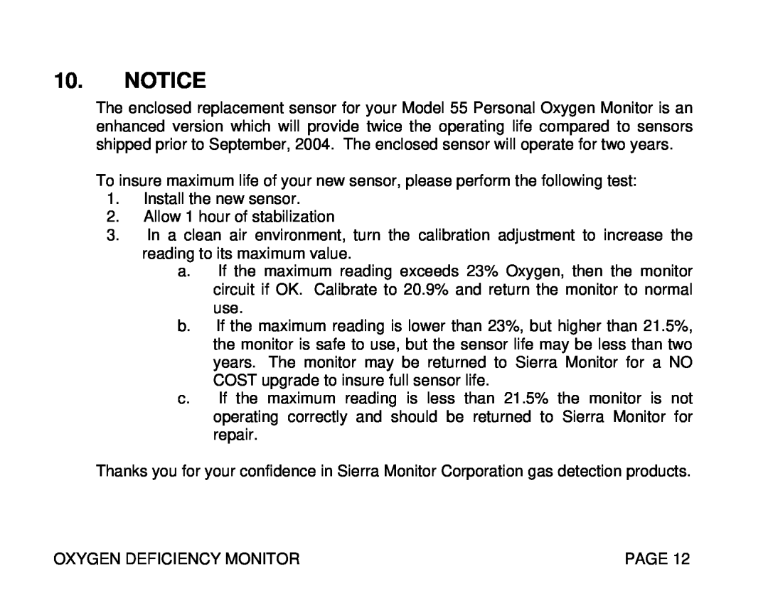 Sierra Monitor Corporation T10008, 55 instruction manual 