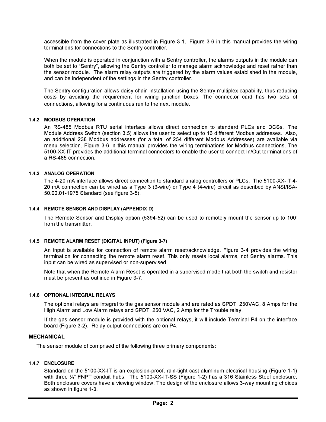 Sierra Monitor Corporation 5100-06-IT, T12020, 5100-05-IT, 5100-04-IT, 5100-03-IT instruction manual Mechanical 