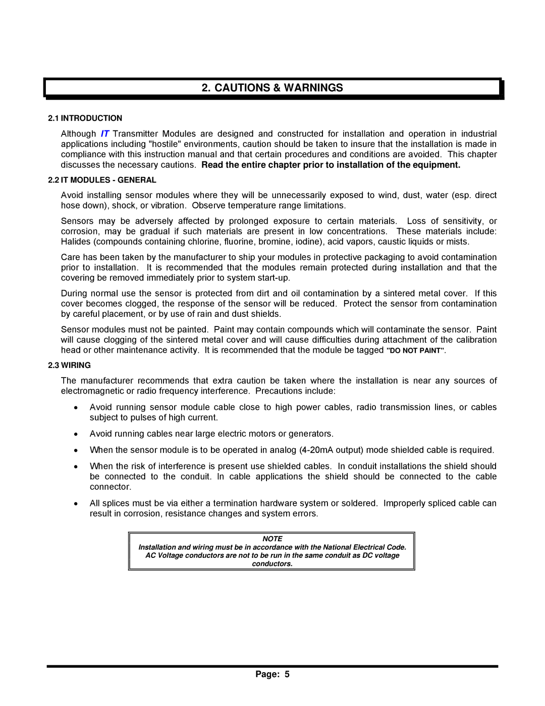 Sierra Monitor Corporation 5100-03-IT, T12020, 5100-06-IT, 5100-05-IT, 5100-04-IT Introduction IT Modules General 