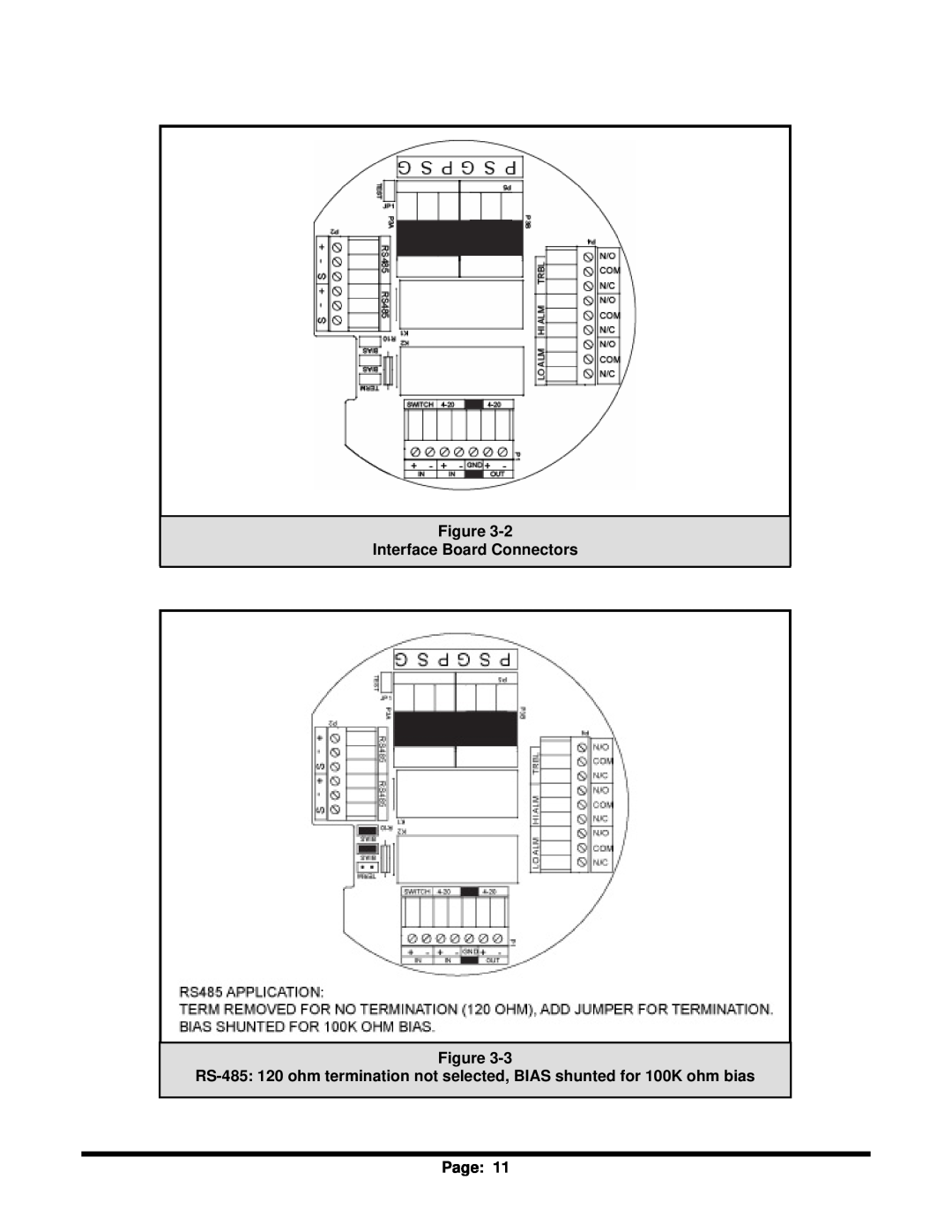 Sierra Monitor Corporation T12020, 5100-06-IT, 5100-05-IT, 5100-04-IT Figure Interface Board Connectors Figure, Page 