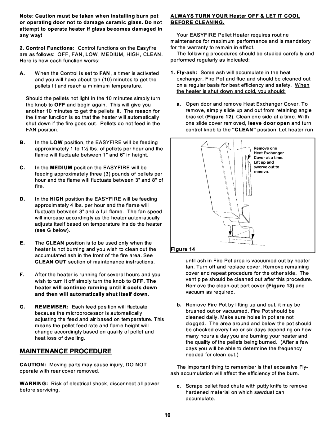 Sierra Products EF-4001B operating instructions Maintenance Procedure 