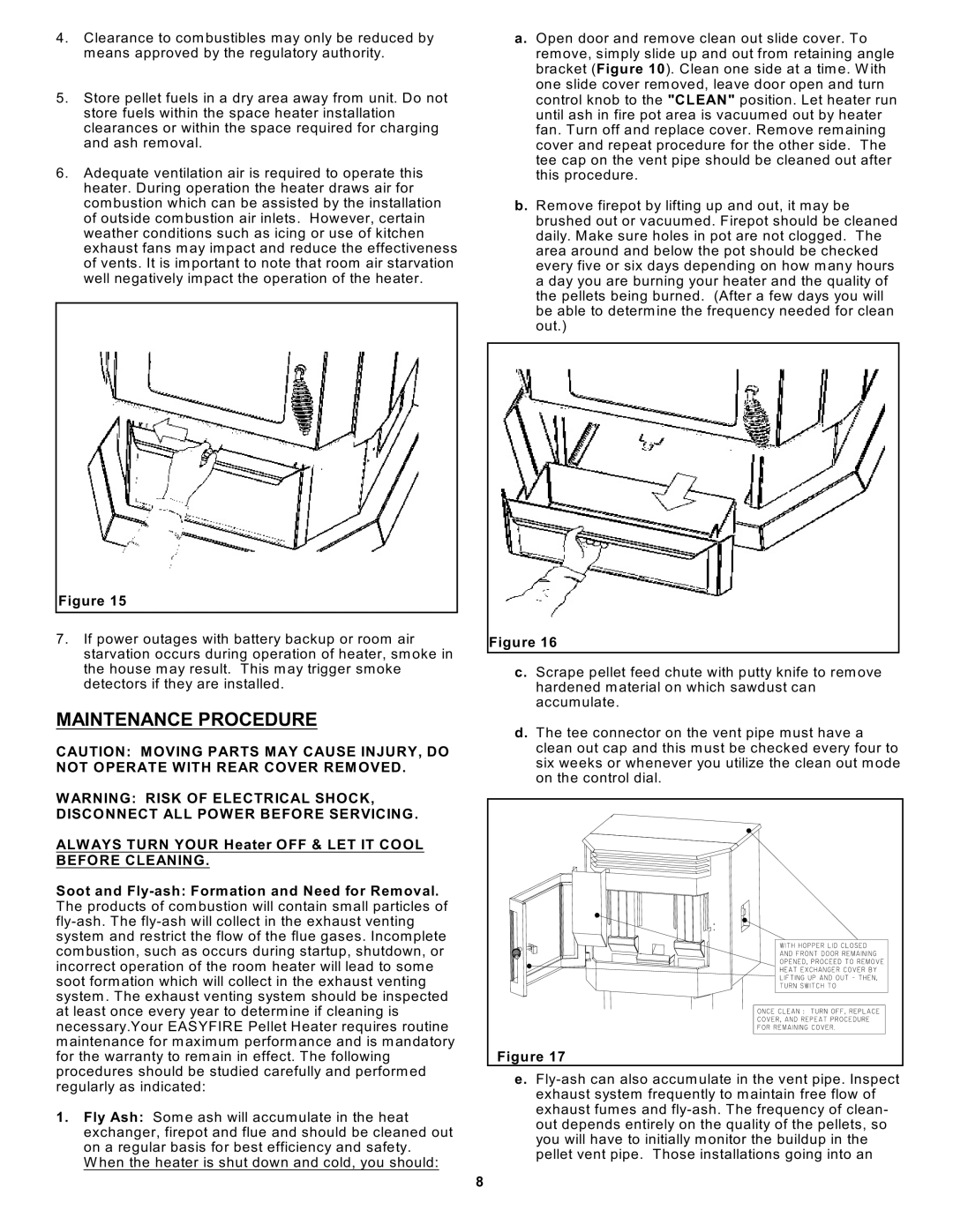 Sierra Products EF5001B-AL owner manual Maintenance Procedure 