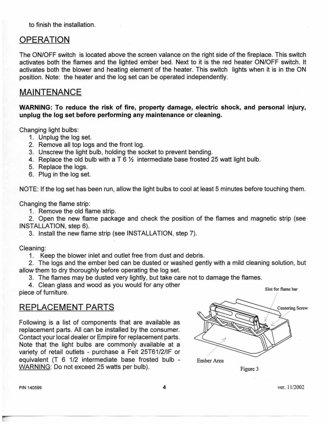 Sierra Products SEF36 manual 