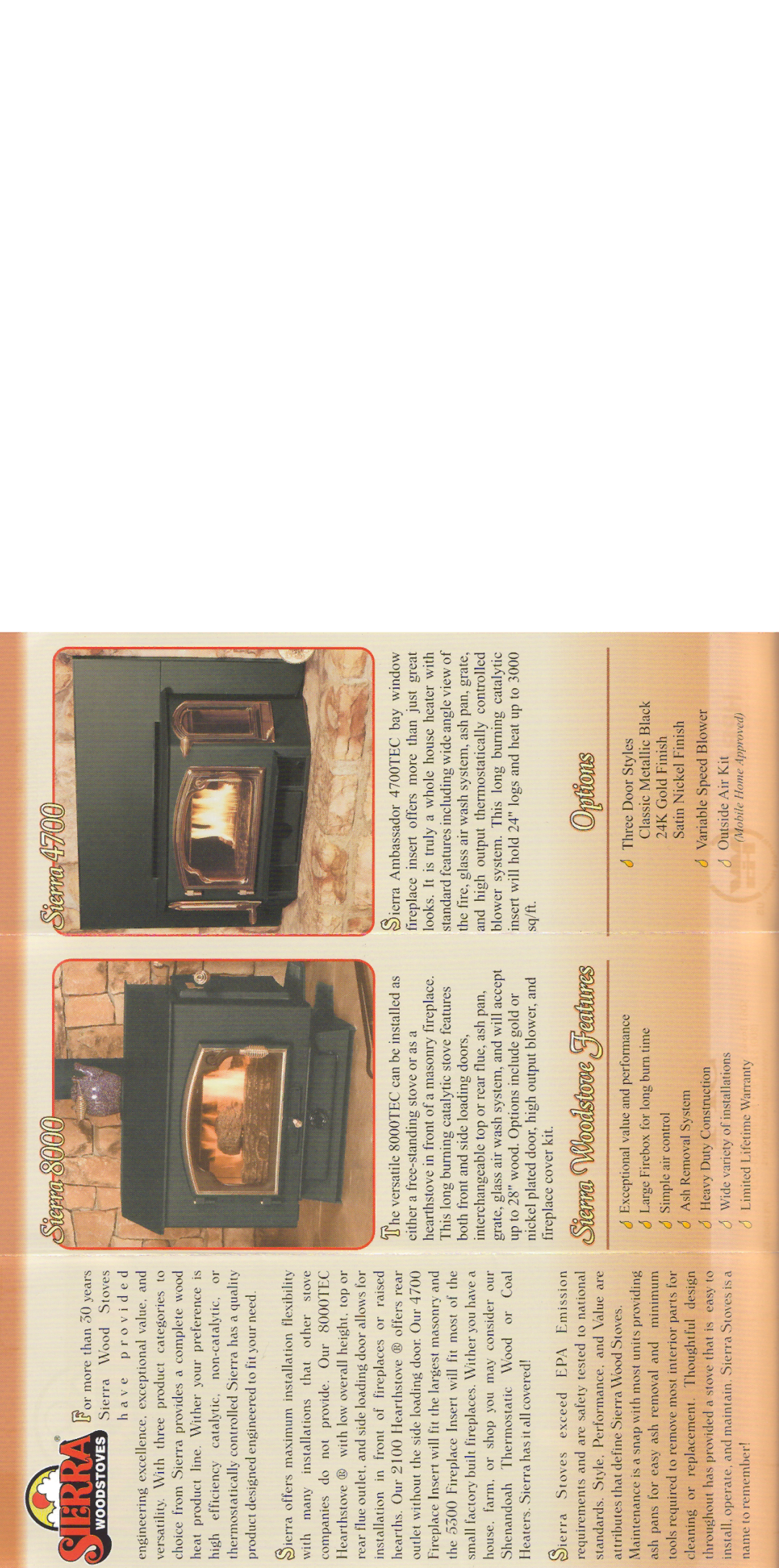 Sierra Products Woodstove manual 