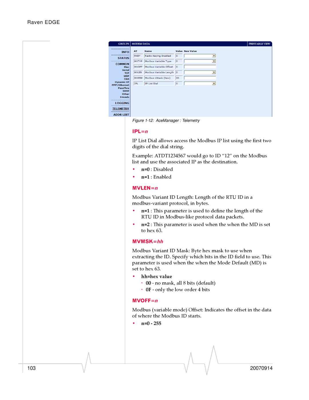 Sierra Raven EDGE manual Hh=hex value, =0 ‐ 